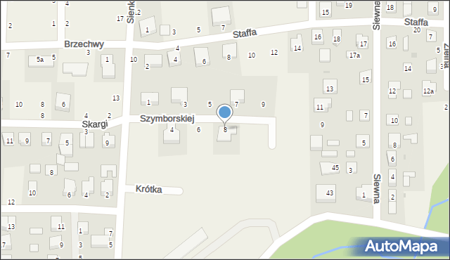 Strzebielino, Szymborskiej Wisławy, 8, mapa Strzebielino