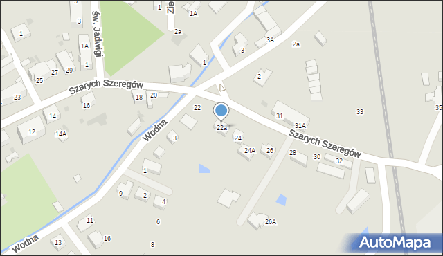 Strzegom, Szarych Szeregów, 22a, mapa Strzegom