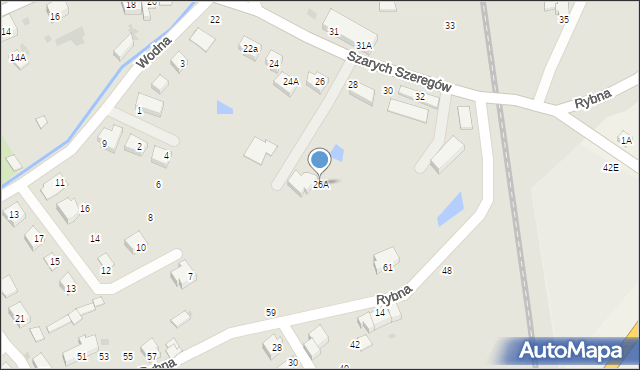 Strzegom, Szarych Szeregów, 26A, mapa Strzegom