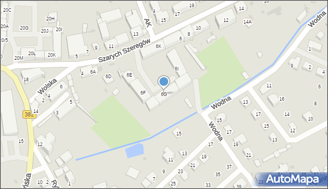 Strzegom, Szarych Szeregów, 6G, mapa Strzegom