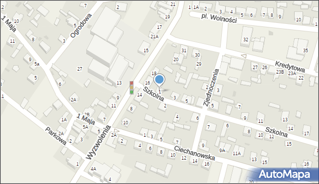 Strzegowo, Szkolna, 1, mapa Strzegowo