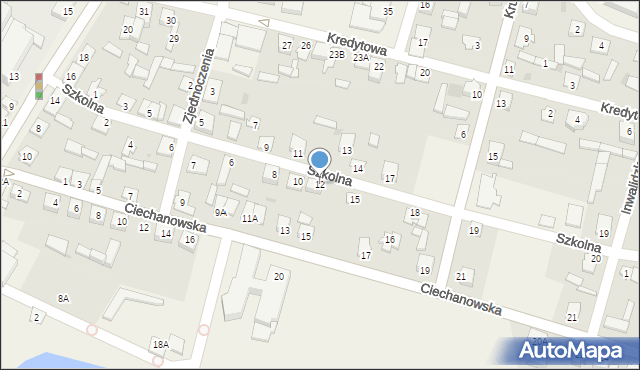 Strzegowo, Szkolna, 12, mapa Strzegowo