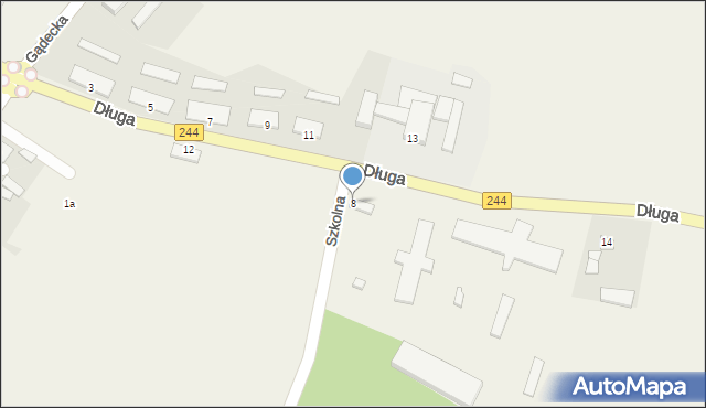Strzelce Górne, Szkolna, 8, mapa Strzelce Górne
