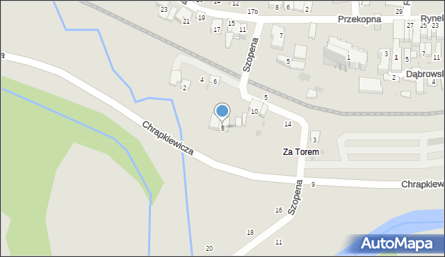 Strzyżów, Szopena, 8, mapa Strzyżów