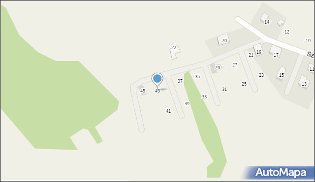 Strzyżowice, Szopena, 43, mapa Strzyżowice