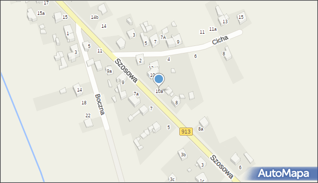 Strzyżowice, Szosowa, 10a, mapa Strzyżowice