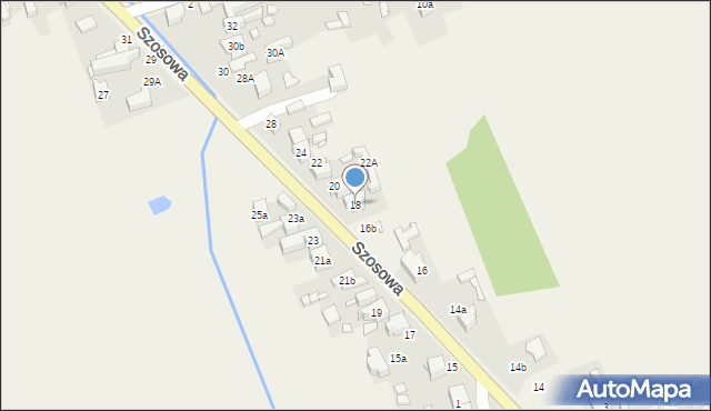 Strzyżowice, Szosowa, 18, mapa Strzyżowice