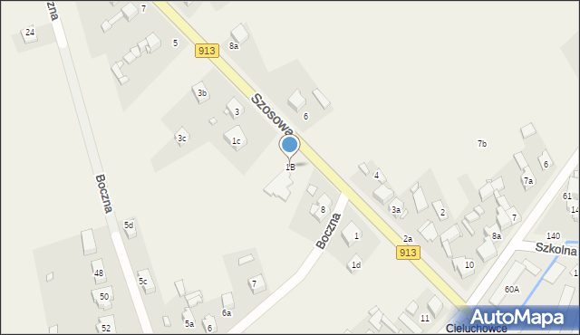 Strzyżowice, Szosowa, 1B, mapa Strzyżowice