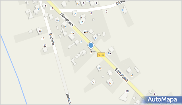 Strzyżowice, Szosowa, 5, mapa Strzyżowice