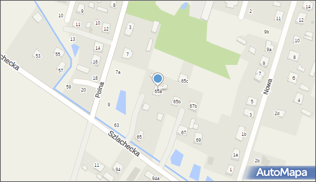 Sucha, Szlachecka, 65a, mapa Sucha