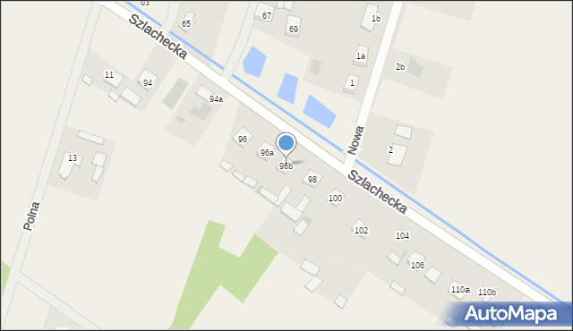Sucha, Szlachecka, 96b, mapa Sucha