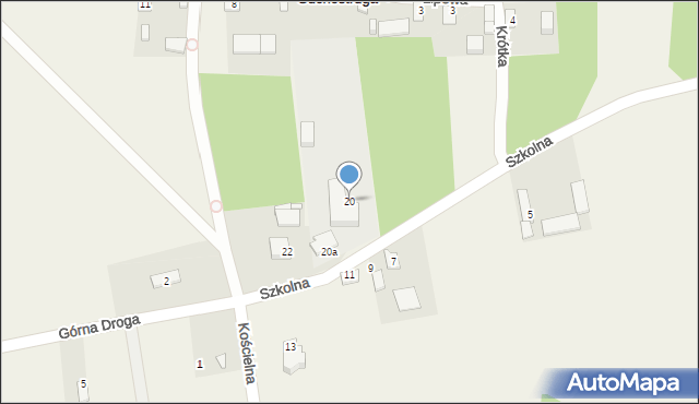 Suchostruga, Szkolna, 20, mapa Suchostruga