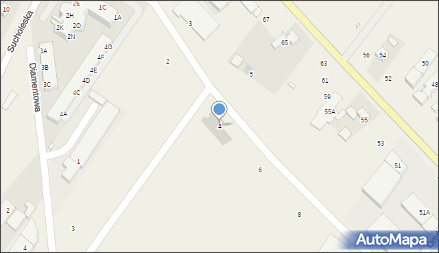 Suchy Las, Szafirowa, 4, mapa Suchy Las