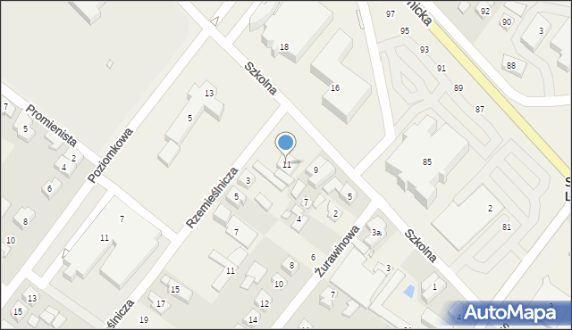 Suchy Las, Szkolna, 11, mapa Suchy Las