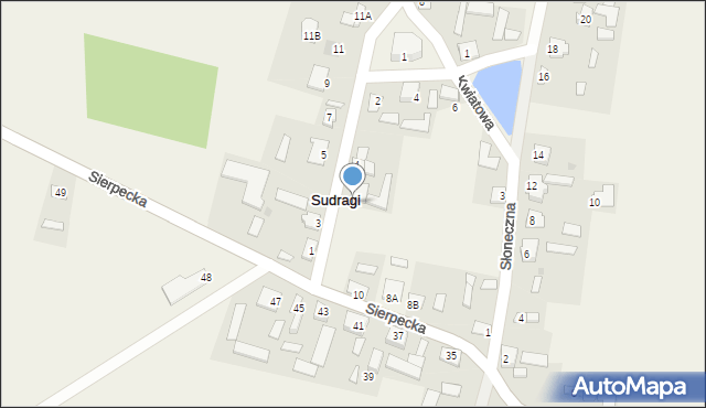Sudragi, Szkolna, 2, mapa Sudragi
