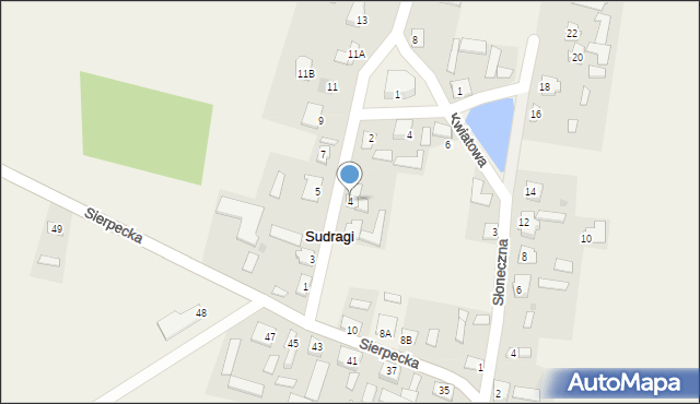 Sudragi, Szkolna, 4, mapa Sudragi