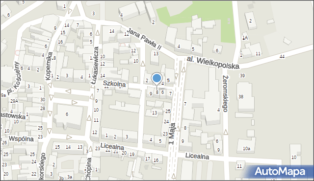 Sulechów, Szkolna, 8, mapa Sulechów