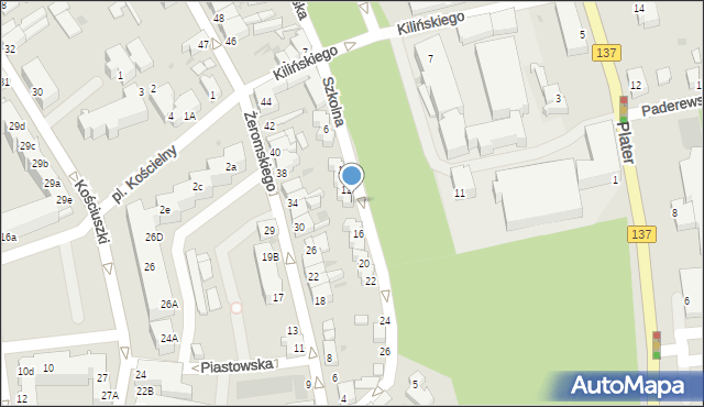Sulęcin, Szkolna, 14, mapa Sulęcin
