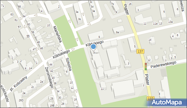 Sulęcin, Szkolna, 7, mapa Sulęcin