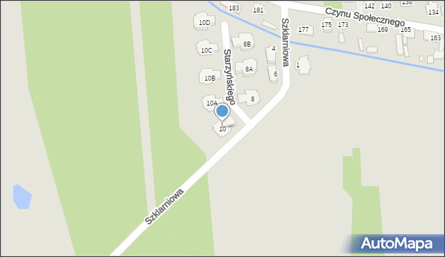 Sulejówek, Szklarniowa, 10, mapa Sulejówek