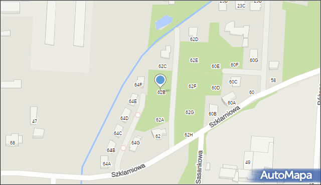 Sulejówek, Szklarniowa, 62B, mapa Sulejówek