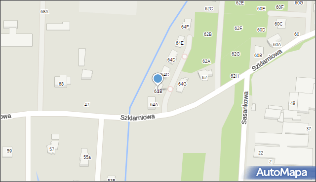 Sulejówek, Szklarniowa, 64B, mapa Sulejówek