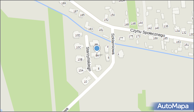 Sulejówek, Szklarniowa, 8A, mapa Sulejówek