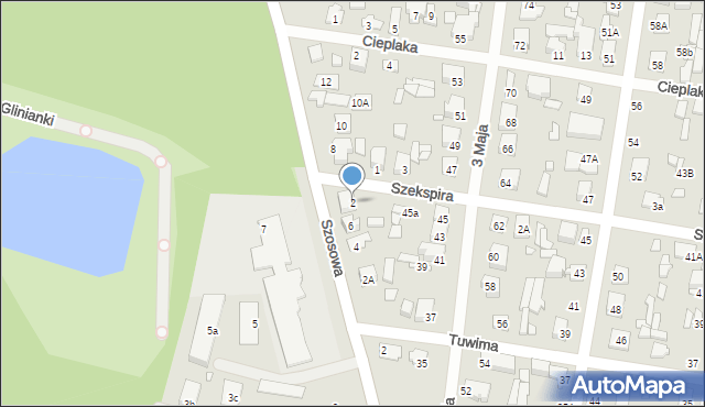 Sulejówek, Szekspira, 2, mapa Sulejówek