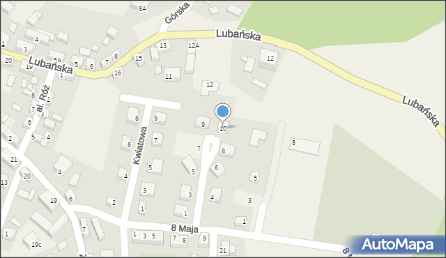 Sulików, Szafirowa, 10, mapa Sulików