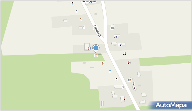 Suliszowice, Szczypie, 11, mapa Suliszowice