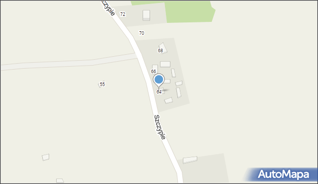 Suliszowice, Szczypie, 64, mapa Suliszowice