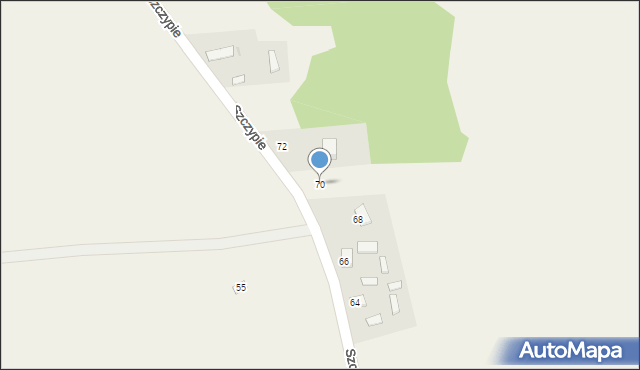 Suliszowice, Szczypie, 70, mapa Suliszowice