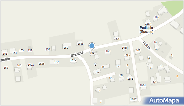 Suszec, Szkolna, 164, mapa Suszec