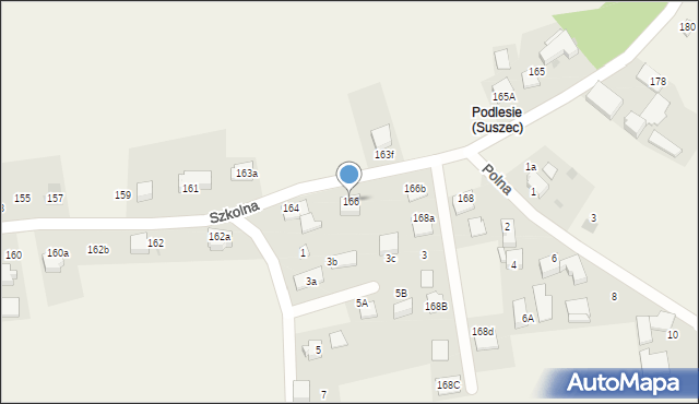 Suszec, Szkolna, 166, mapa Suszec