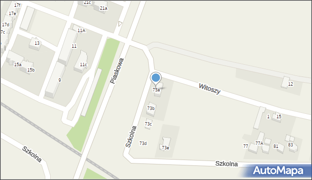 Suszec, Szkolna, 73a, mapa Suszec