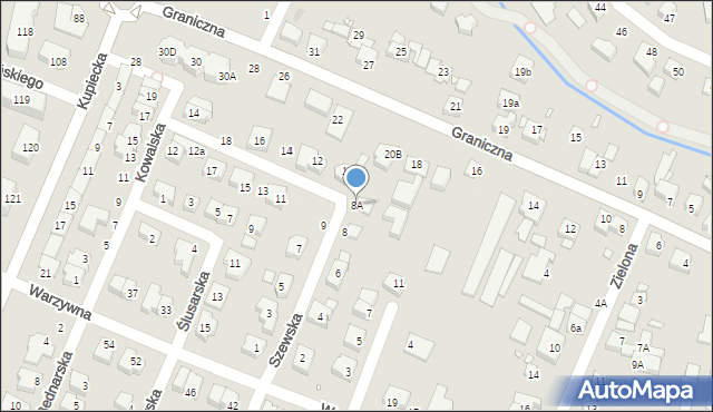Swarzędz, Szewska, 8A, mapa Swarzędz