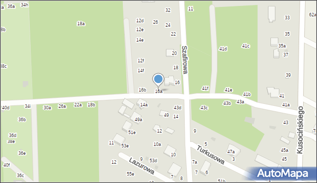 Świdnik, Szafirowa, 16a, mapa Świdnika