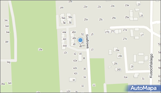 Świdnik, Szafirowa, 48, mapa Świdnika