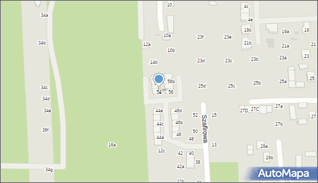 Świdnik, Szafirowa, 54, mapa Świdnika