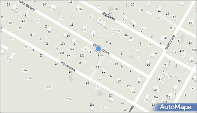 Świdnik, Szmaragdowa, 3, mapa Świdnika