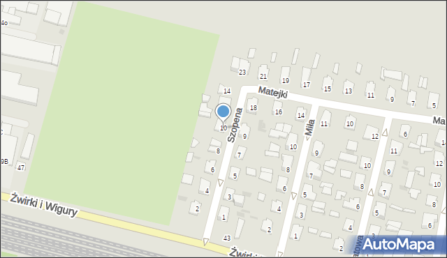 Świdnik, Szopena Fryderyka, 10, mapa Świdnika