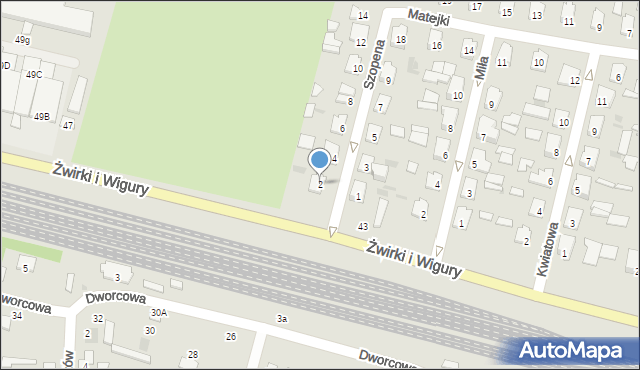 Świdnik, Szopena Fryderyka, 2, mapa Świdnika