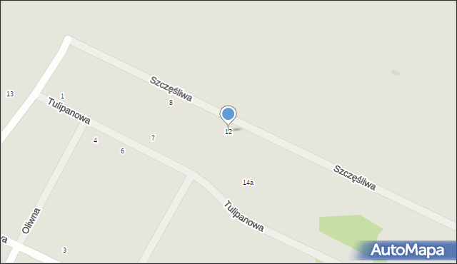 Świebodzice, Szczęśliwa, 12, mapa Świebodzice