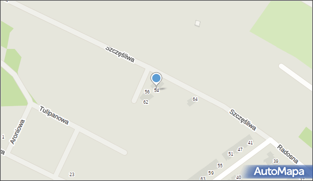 Świebodzice, Szczęśliwa, 54, mapa Świebodzice