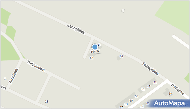 Świebodzice, Szczęśliwa, 58, mapa Świebodzice