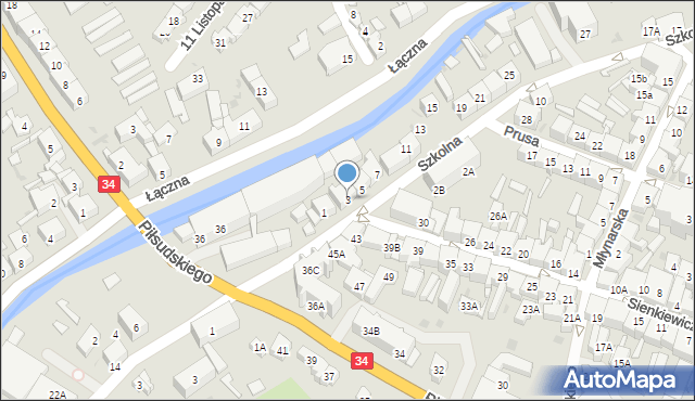 Świebodzice, Szkolna, 3, mapa Świebodzice