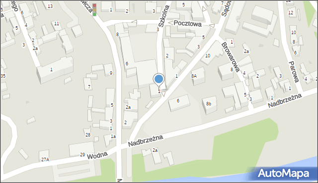 Świecie, Szkolna, 1, mapa Świecie