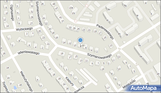 Świecie, Szymanowskiego Karola, 8, mapa Świecie