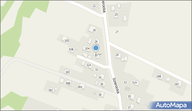 Świerklany, Szerocka, 30, mapa Świerklany