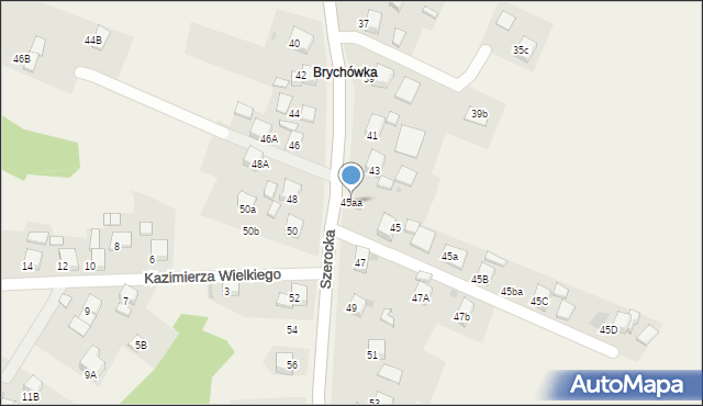 Świerklany, Szerocka, 45aa, mapa Świerklany